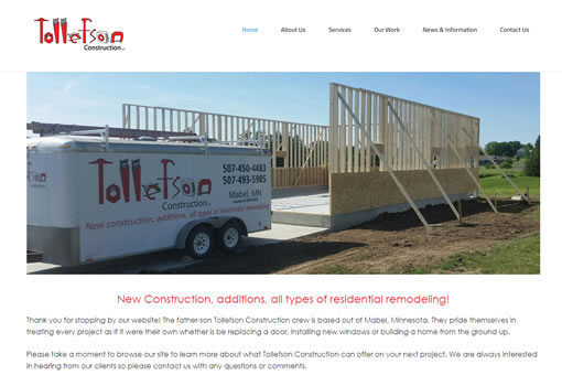 Tollefson Construction Mabel MN