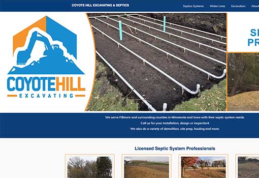 Coyote Hill Excavating and Septics Southeast Minnesota