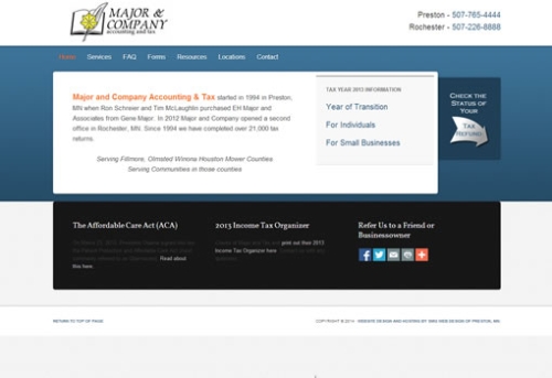 Major  Company Accounting and Tax